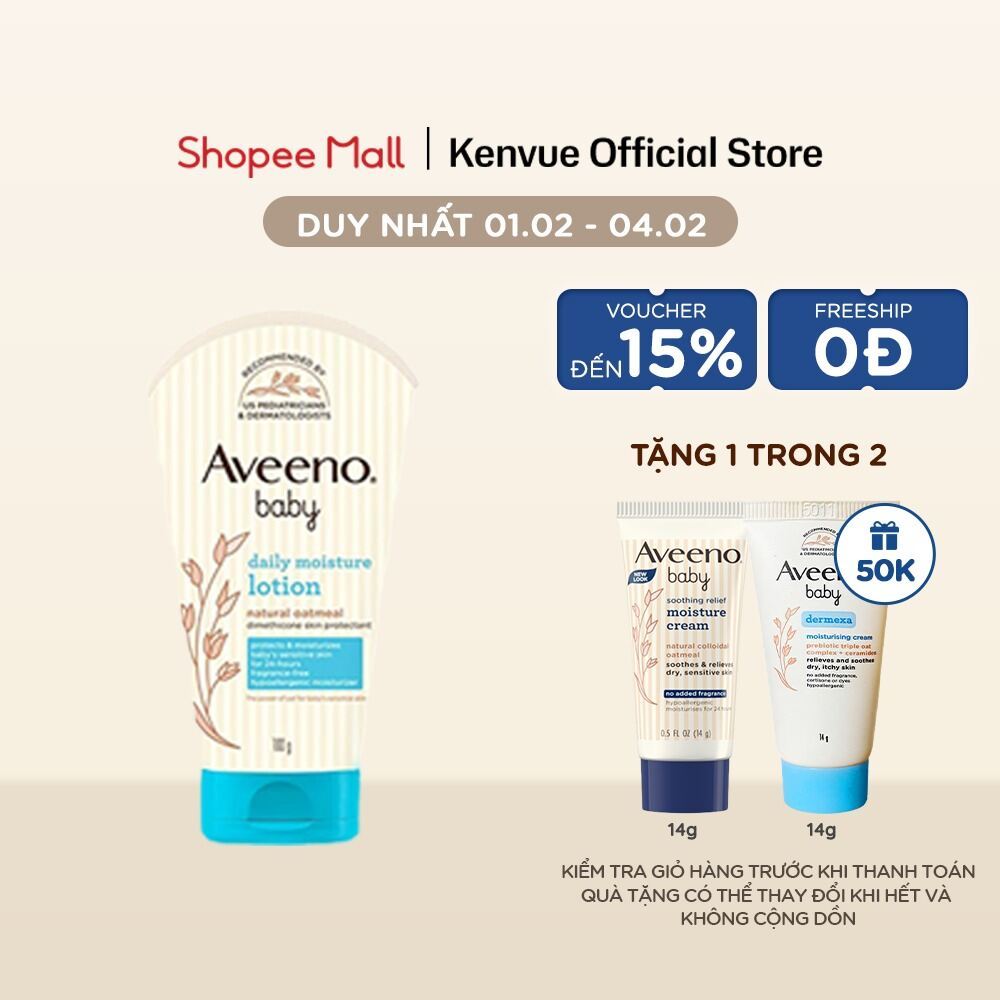 Sữa dưỡng thể Aveeno Baby Daily Moisture Lotion 100g