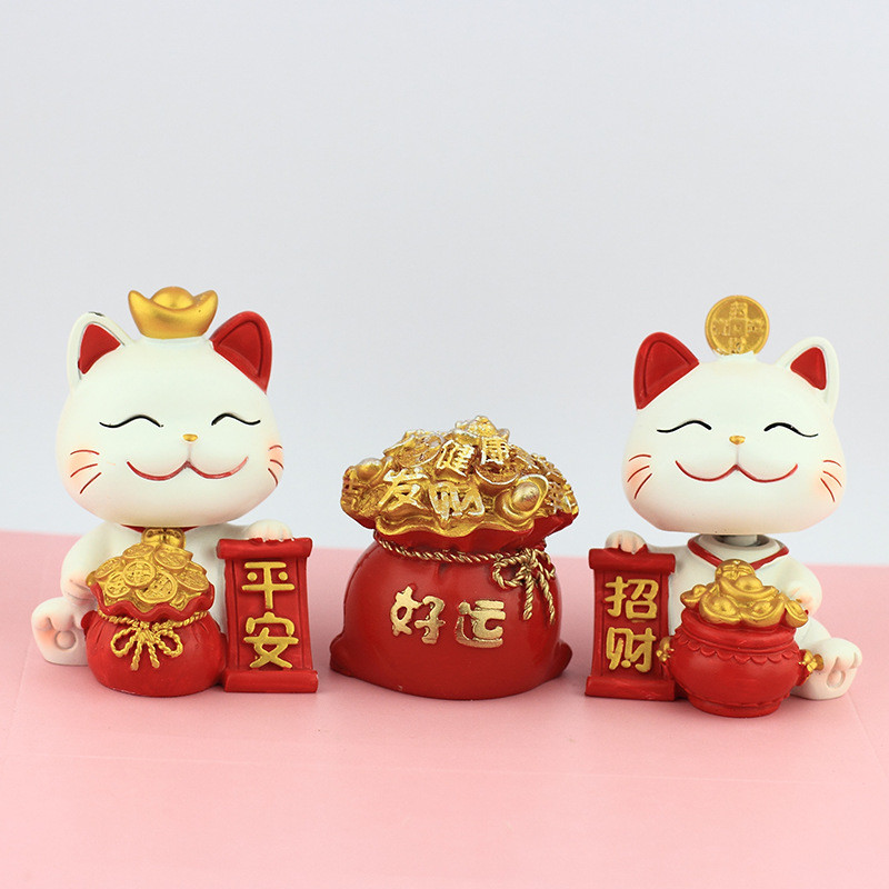 < Giảm Giá > Đầu Di Chuyển Dễ Thương Mèo May Mắn Ô Tô Trang Trí Phòng Văn Phòng Máy Tính Để Bàn Trang Trí Quà Tặng Cho Người 10.12