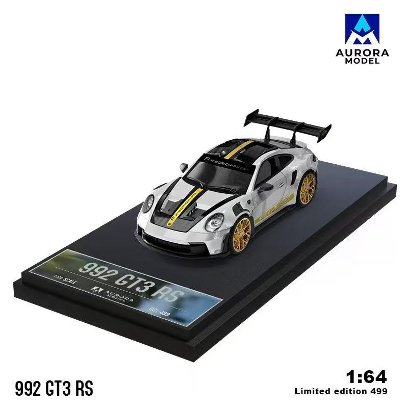 [PRE-ORDER] Mô hình xe AURORA MODEL 1:64 Porsche 992 GT3 RS-Platinum Single Bike AM644646