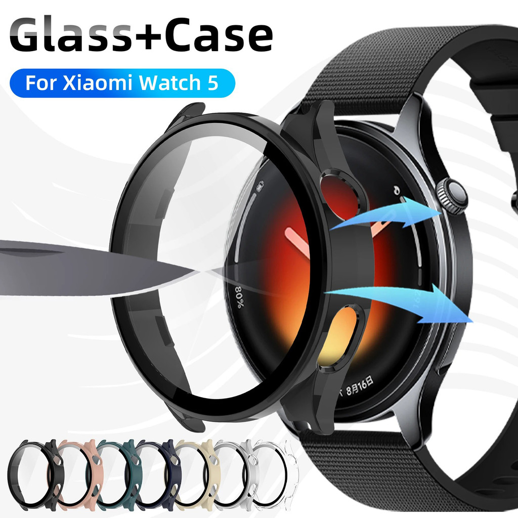Ốp Lưng Cho Xiaomi Mi Watch 5 Kính Cường Lực Bảo Vệ Màn Hình & PC Cứng Bảo Vệ Cản Cho Xiaomi Watch5 