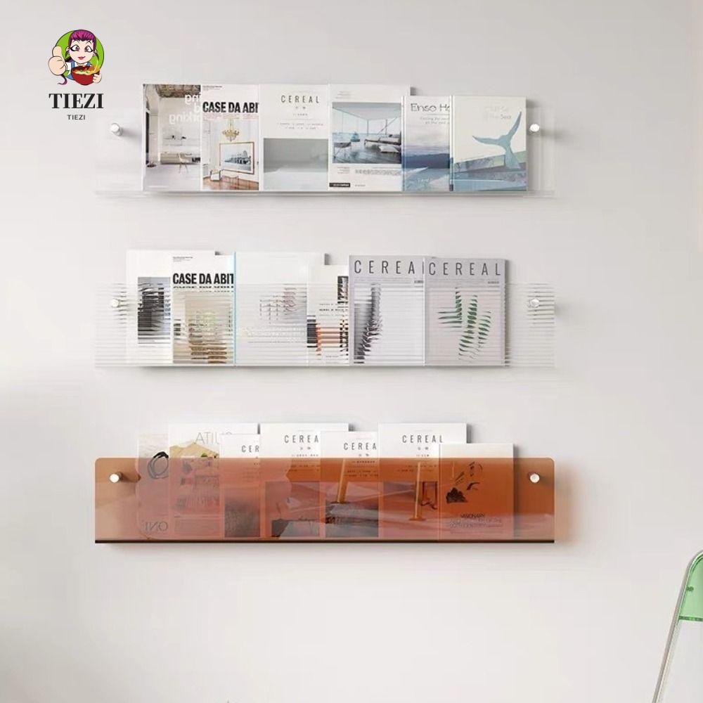 TIEZI Magazine Rack, Brochure Holder Văn học Người tổ chức Giá sách nổi, Trang trí tường Ý Treo tườn