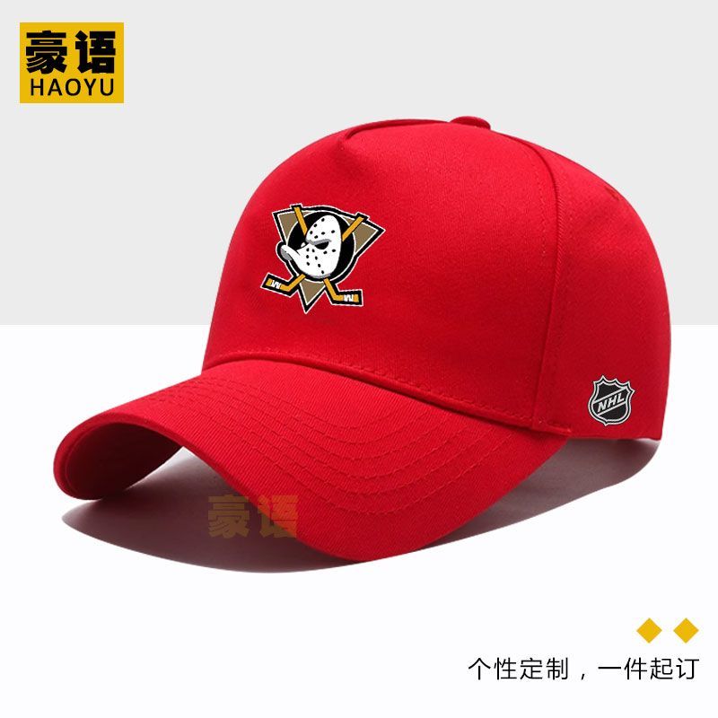 NHL Ice Hockey League Anaheim Ducklings In Logo Mũ Bóng Chày Nam Nữ Thể Thao Có Thể Điều Chỉnh Mũ 02