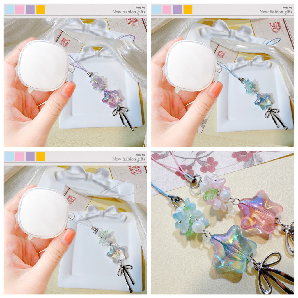 Ins star keychian Dành Cho Baseus E19 E20 WM01 WM02 E16 E17 E18 E12 Ốp Lưng Silicon Trong Suốt Tai N