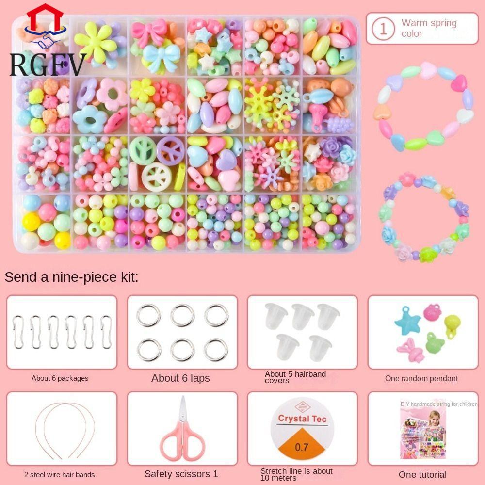 RGFV DIY Handmade Đính Hạt Bộ Đồ Chơi, Handmade DIY Bộ Đồ Chơi Để Làm Vòng Tay Hạt Đồ Chơi, Vòng Cổ 