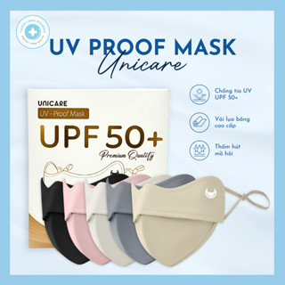 Khẩu trang chống tia UV- Proof Mask UNICARE chất vải lụa mềm mịn thoáng mát chống nắng hiệu quả
