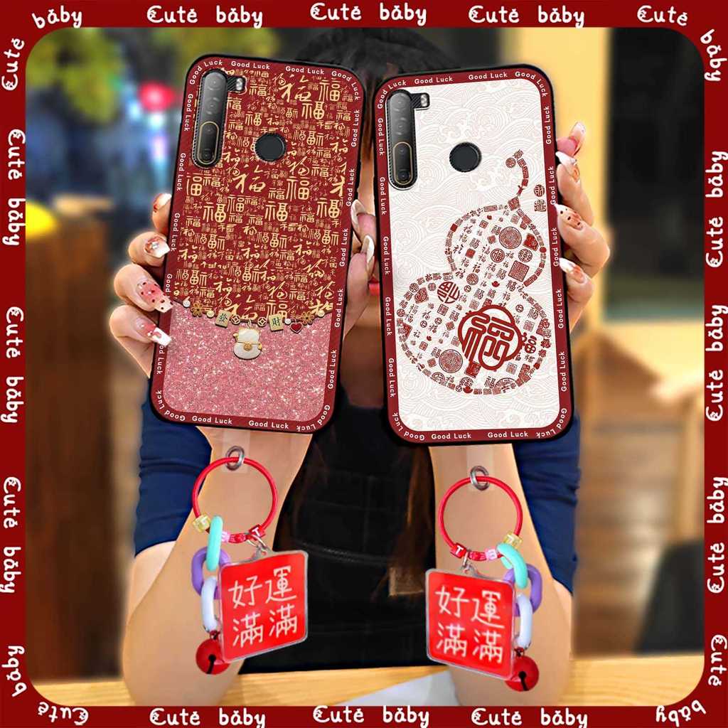 Ốp Điện Thoại Năm Mới Năm Ốp Lưng Điện Thoại HTC D20 Pro / Desire 20 Pro Nam Nữ Anime May Mắn Silico