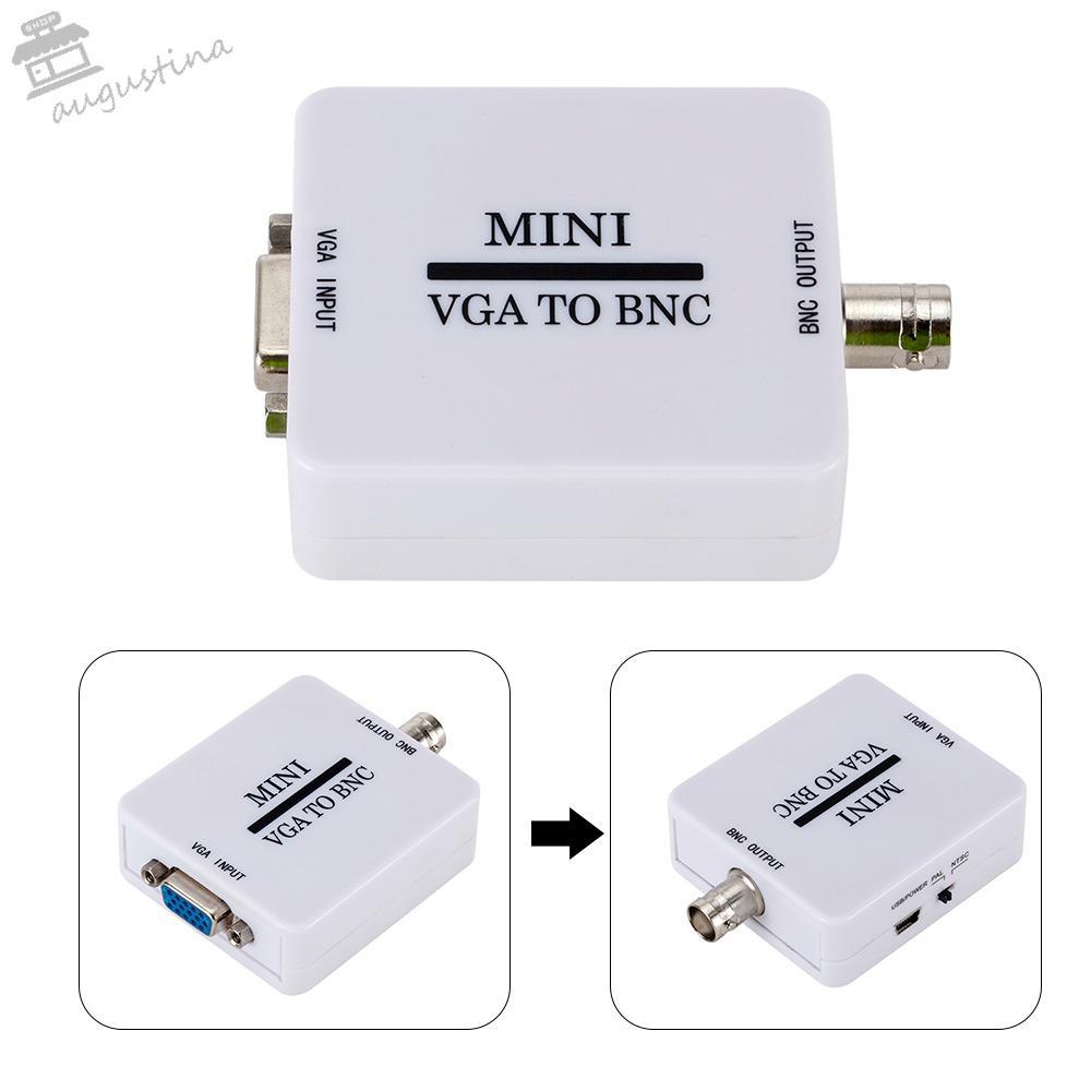 AUGUSTINA Mini HD VGA Sang BNC Video Converter, VGA Sang BNC VGA Đầu Vào VGA VGA Sang BNC Hộp Chuyển