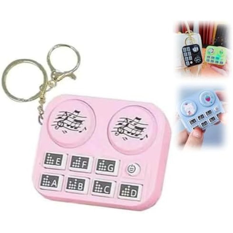 Móc khóa DJ động vật Mini, Móc khóa nhạc cụ, Móc khóa đĩa Dj, Móc khóa móc khóa họa tiết hoạt hình d