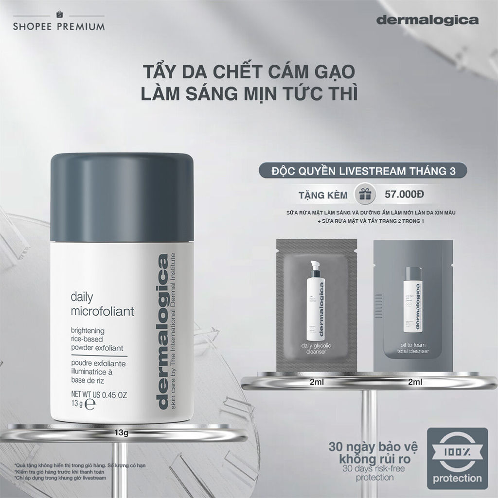 [KOL Livestream] Tẩy da chết cám gạo Dermalogica Daily Microfoliant 13g