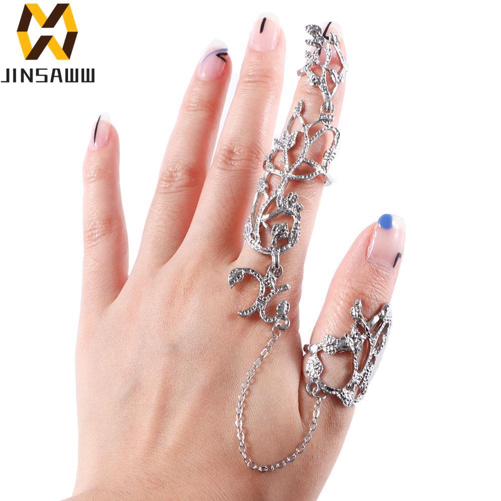 JENIFERDZ Full Finger Gift Punk Armor Double Knuckle