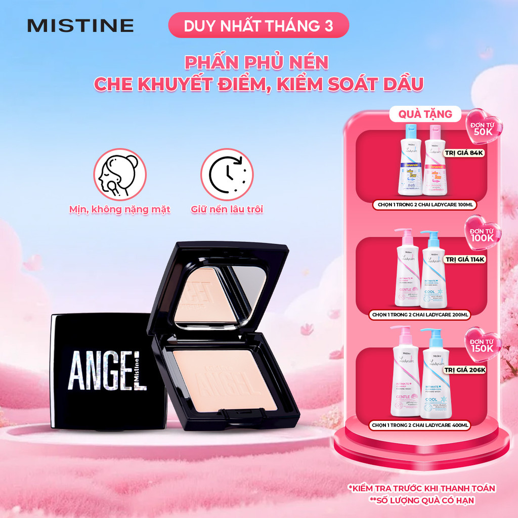 Phấn phủ kiềm dầu, che khuyết điểm Mistine Angel Aura BB Powder 10g