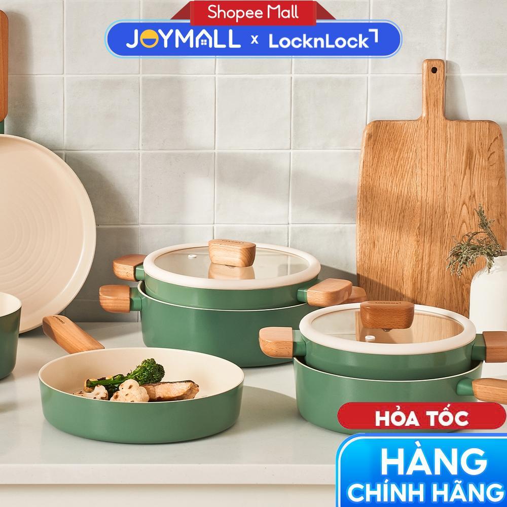 Nồi Chống Dính LocknLock Suit Sage IH Phủ Sứ Ceramic, Dùng Được Mọi Loại Bếp, Hàng Chính Hãng - JoyM