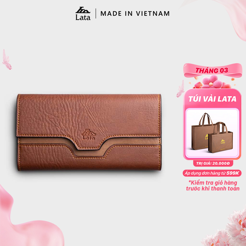 Ví Lata (Thời trang nữ dáng cầm tay dáng dài - Ví da VN65)