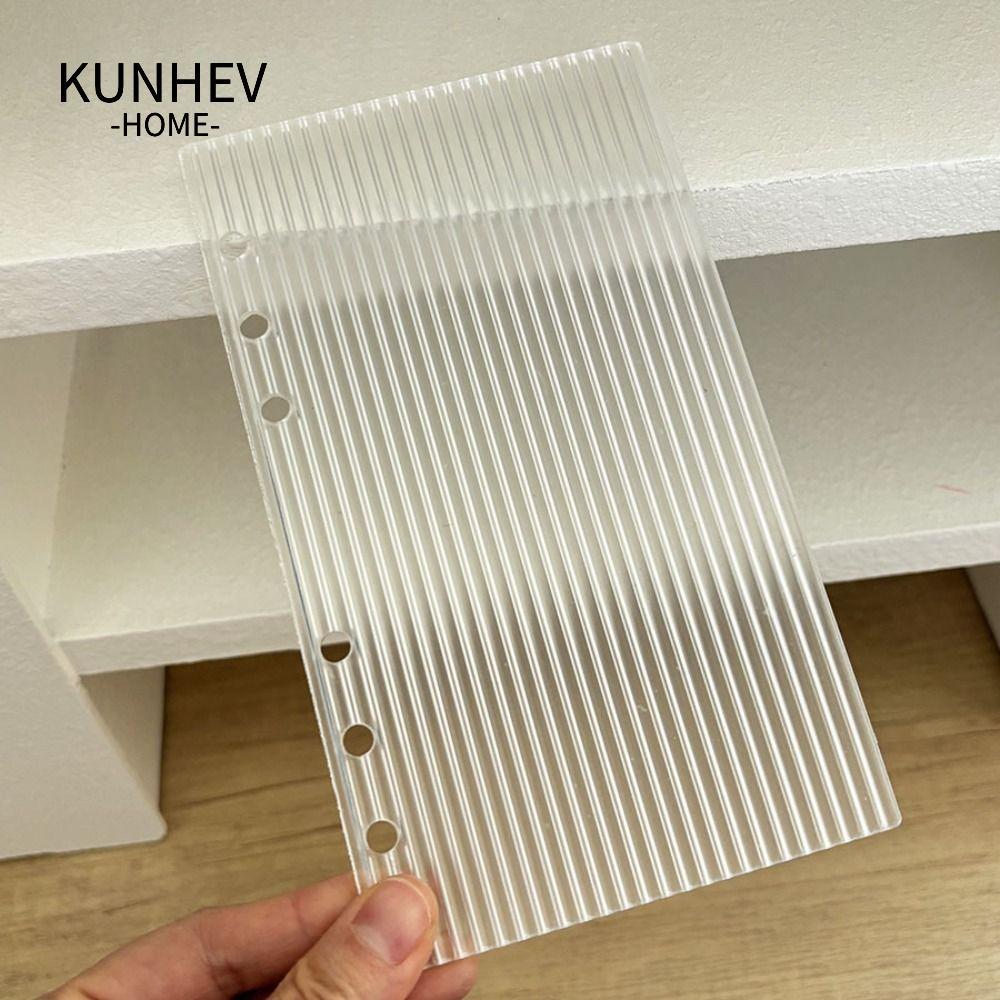 KUNHEV A6 Notebook Cover, Album Ảnh DIY Notebook Trong Suốt / Nước gợn Rời Lá Notebook Shell, Tối Gi