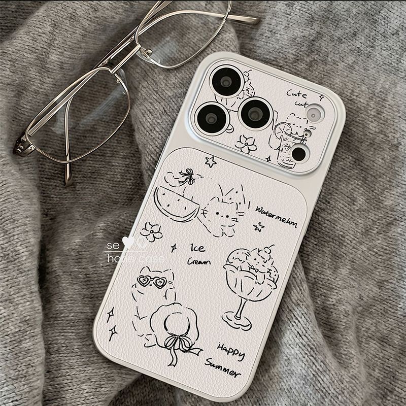 Kem Mùa Hè Mèo Chống Rơi Thích Hợp Cho iPhone 17 11 Pro 12 ProMax 13 Plus 14 Pro 15 ProMax 16 Pro 17