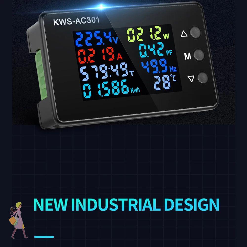 CÔNG THỨC AC Wattmeter KWS-AC301 AC 50-300V Máy dò nguồn Chip chuyên dụng 8 trong 1