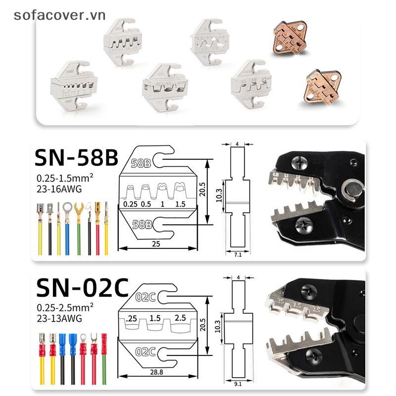 COD SN Crimping Tool Kìm Crimp Jaw 4mm Khe cắm hàm SN-SN-2546B / 02C / 6 / 58B / 58BS / 06WF / 2549 