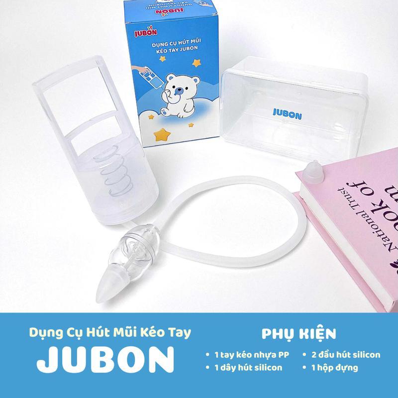 JUBON Dụng cụ Hút Mũi Kéo Tay JUBON - Vệ Sinh Mũi cho Bé Có Hộp Đựng Gọn Gàng Lực Hút Nhẹ Nhàng Đầu 