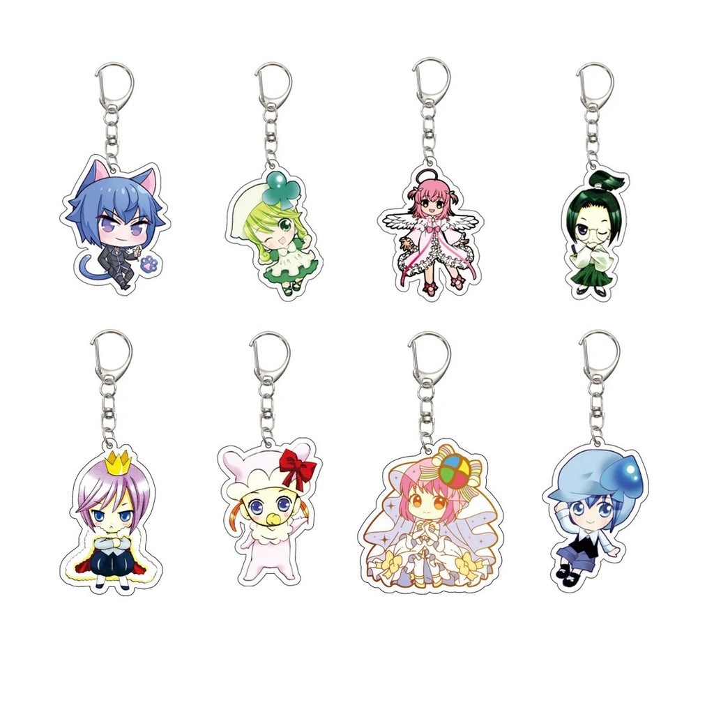 Móc khóa Shugo Chara Thiên Thần Hộ Vệ Anime Mica Acrylic Hình Amu Ikuto Trang Trí Balo Túi Xách Phụ 