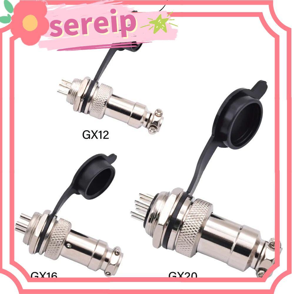 Vỏ ổ cắm tròn hàng không SEREIP, chống nước GX12 GX16 GX20 GX12 GX16 GX20 GX20, chống rò rỉ Vỏ bảo v