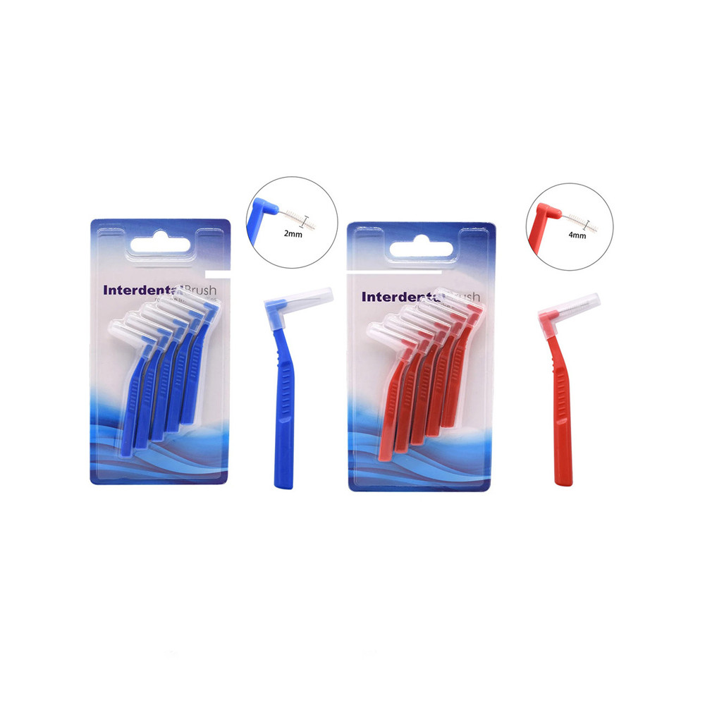 Bàn chải kẽ răng hình chữ L nha khoa Bàn chải đầu kẽ răng 7 hình Bàn chải đánh răng chỉnh nha chỉnh 