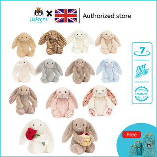 【Có sẵn】 Jellycat nhút nhát Thỏ bánh sinh nhật đồ chơi sang trọng dễ thương Thỏ nhồi bông động vật 31/36cm