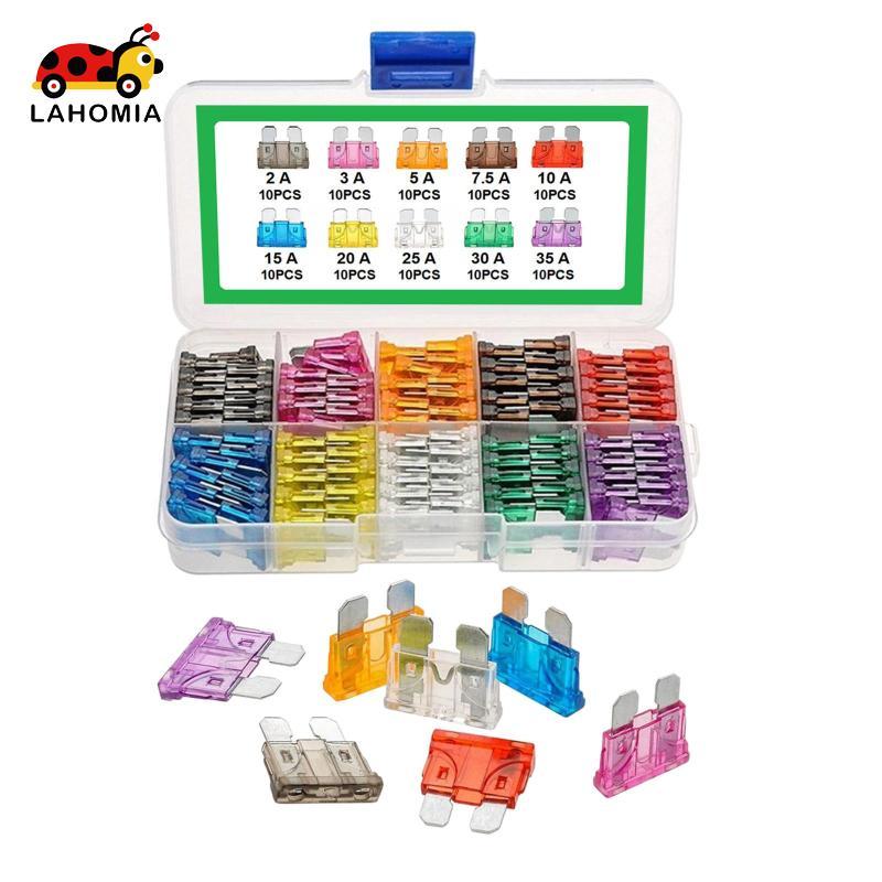 100 chiếc - Bộ loại cầu chì ô tô, cầu chì ô tô - Tiêu chuẩn (2A / 3A /