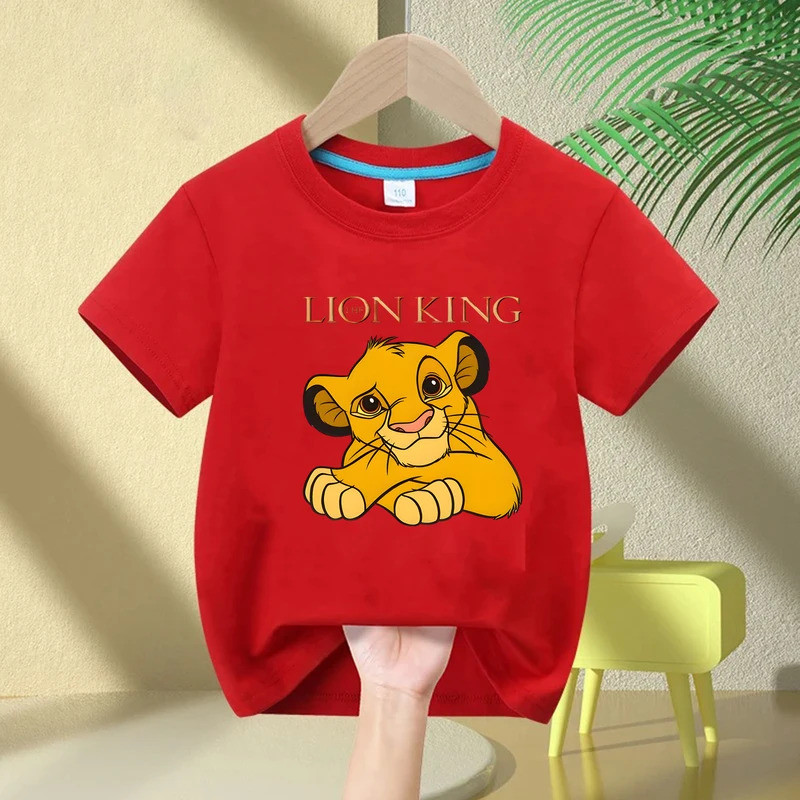 2026 Thoáng Mát Và Thời Trang Crazy King Sim Lion Hoạt Hình In Áo Thun Trẻ Em Cotton Thoáng Khí Tay 