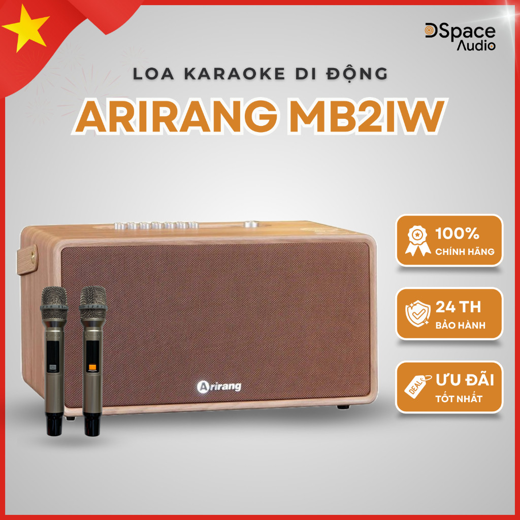 Loa Karaoke di động Arirang MB2iw, Công suất 300W, Bảo hành chính hãng 2 năm.  Bảo Ngân audio