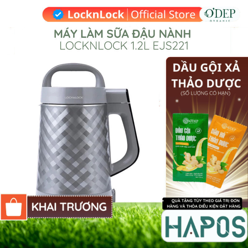 Máy làm sữa đậu nành - 1.2 lít Chính hãng LocknLock EJS221 - HAPOS HOF