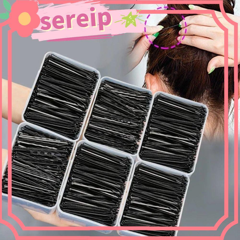 SEREIP 60 / 240 Kẹp Tóc Đen, Kẹp Tóc Nữ Sóng Hình Chữ U, Kẹp Tóc BB Vô Hình