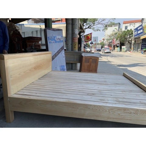 Giường sồi rác nan 1m8x2m , đồ gỗ giá gốc