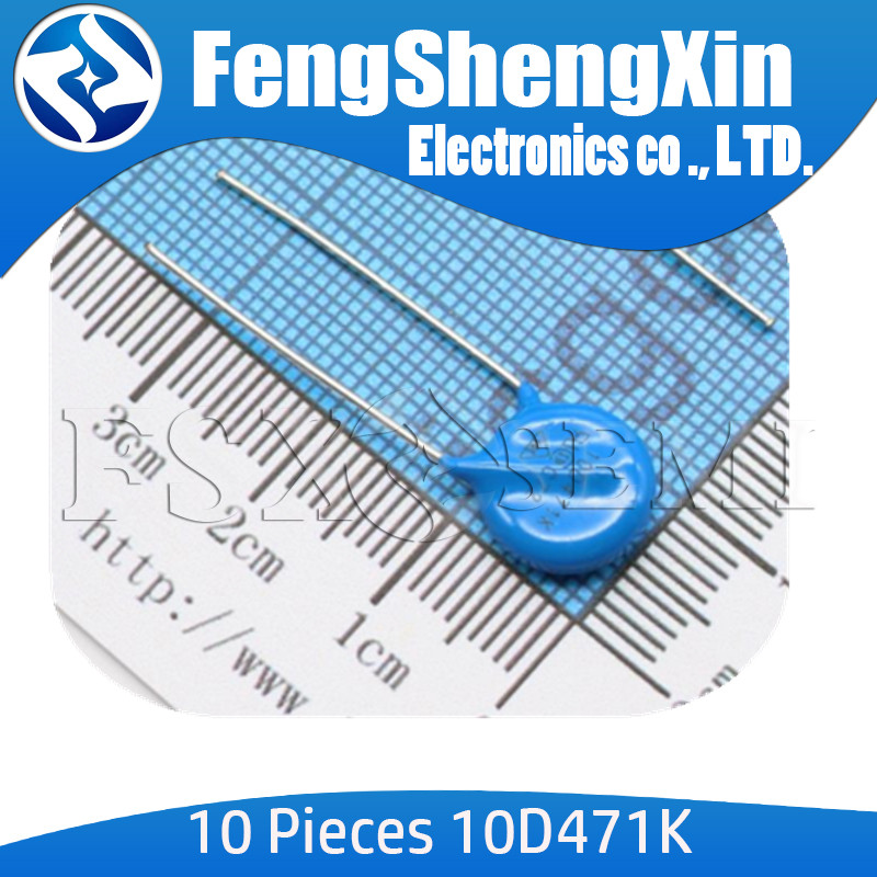10 chiếc 10D471K 470V piezoresistor 10D471 varistor đường kính10mm