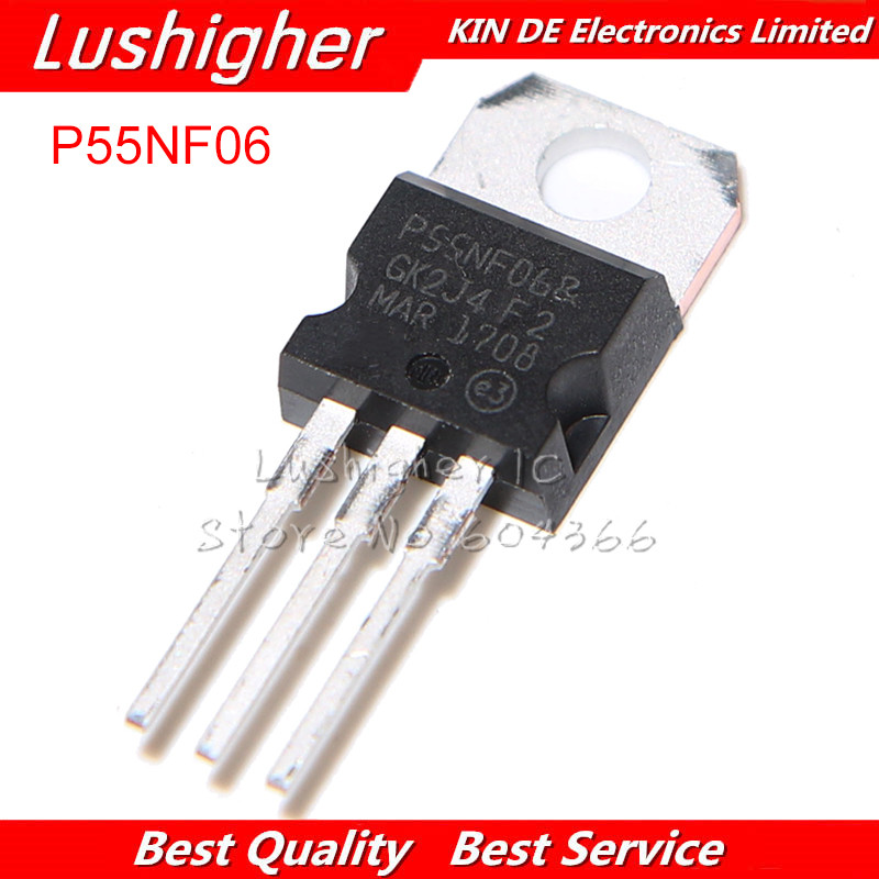 100 CÁI STP55NF06 TO220 P55NF06 TO-220 Transistor Mới Chính Hãng
