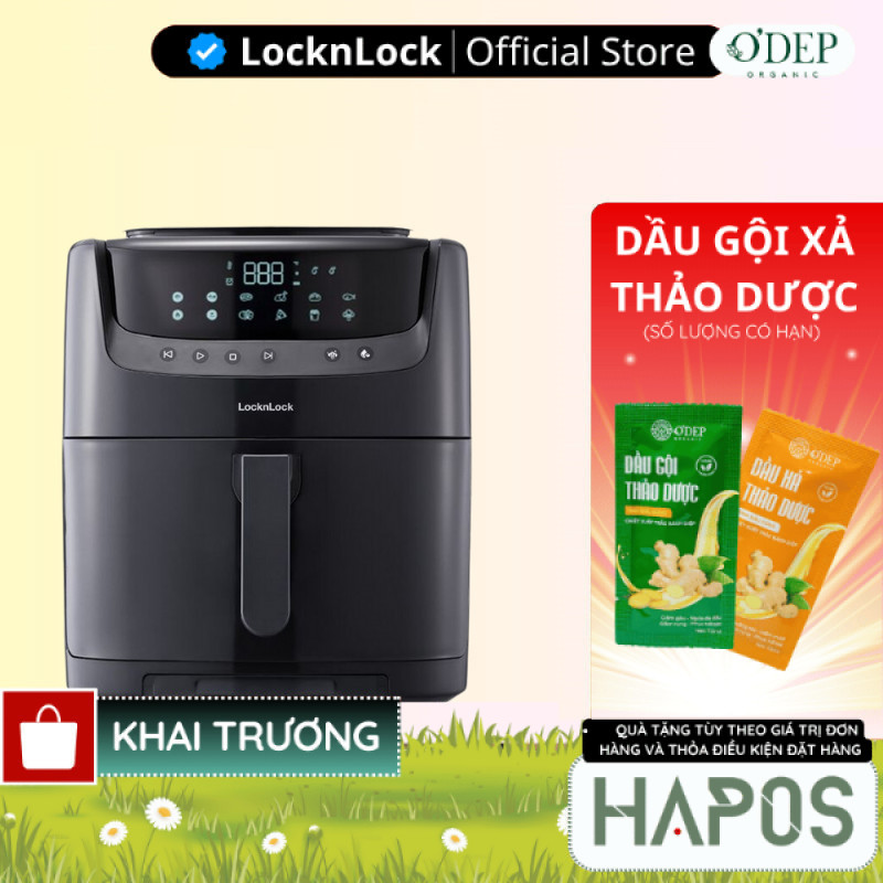 Nồi chiên không dầu LocknLock có chức năng hấp 7L Chính hãng EJF881BLK - HAPOS LBE