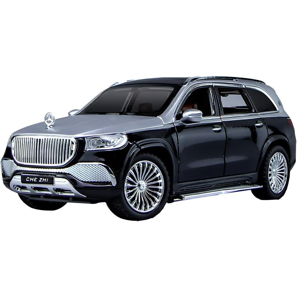 Xe đồ chơi SUV Benz GLS600 tỷ lệ 1 / 24, Mô hình ô tô đúc bằng hợp kim kẽm có đèn âm thanh và chức n