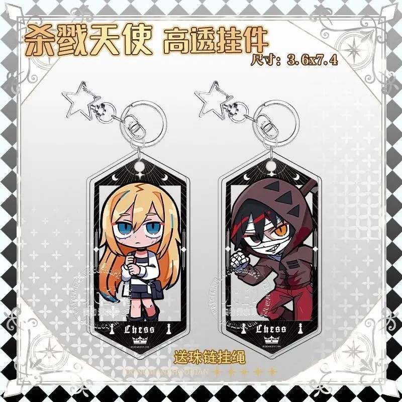 Móc khóa Acrylic Anime Angels of Death Sát Nhân Thiên Sứ Rachel Zack Isaac Foster Phụ Kiện Trang Trí