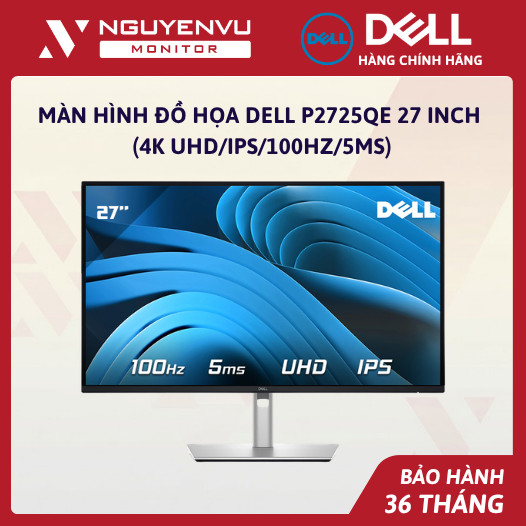 [Full Vat] Màn Hình Dell P2725QE 27 inch 4K (UHD/IPS/100Hz/5ms) - Bảo Hành 36 Tháng