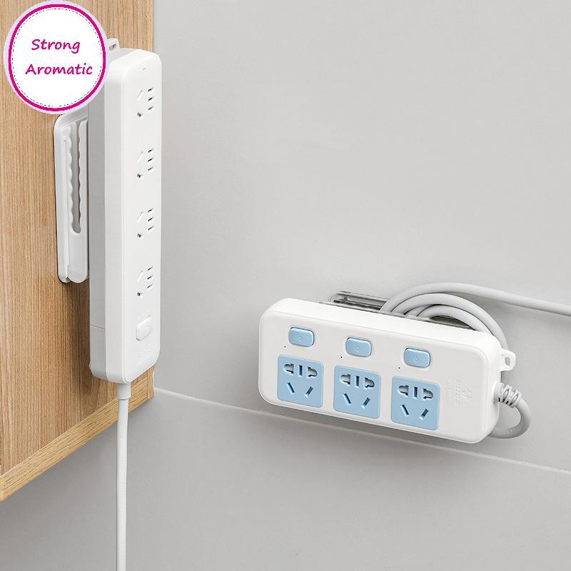 STRO Giá đỡ treo tường Punch-Free Plug Fixer Tự dính Soet Fixer Cable Power Strip Holder Cable Wire 