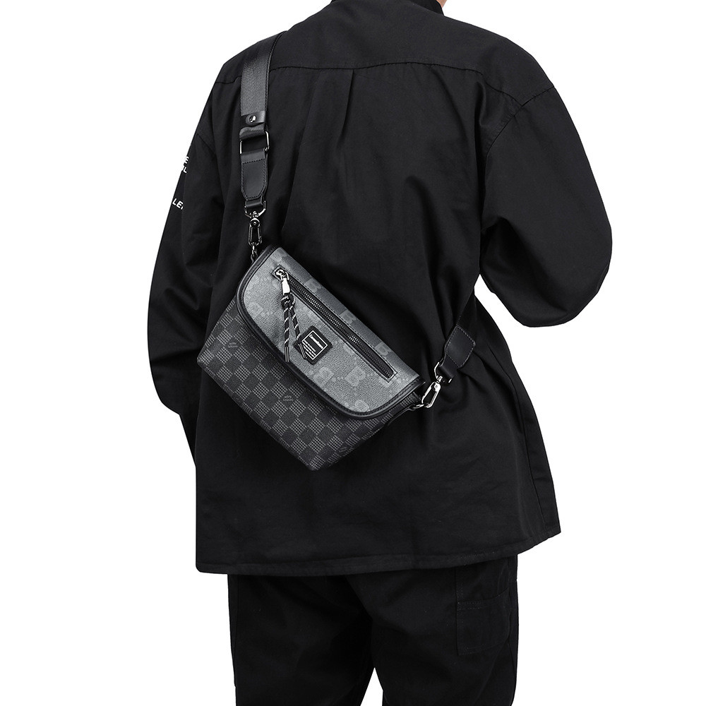 Authentic men's bag, trendy authentic men's bag, new trendy crossbody bag, printed men's messenger b