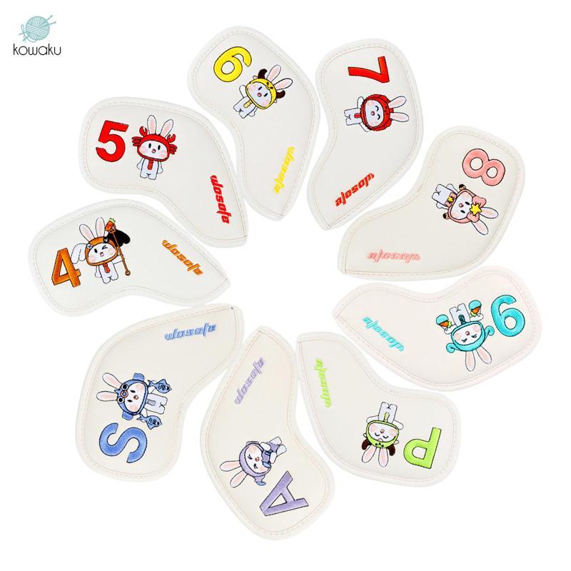 9 Chiếc Golf Iron Club Head Covers Set 4,5,6,7,8,9, P, A, S Nhẹ Nam Nữ