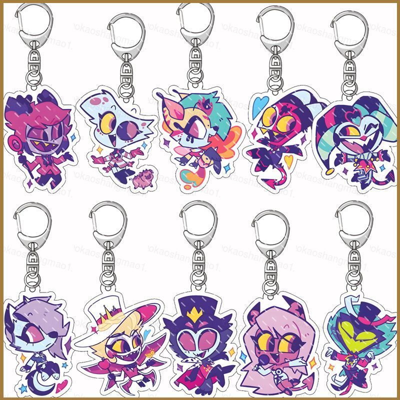 HK1 Hazbin Hotel Alastor Angel acylic móc khóa móc khóa túi mặt dây chuyền KH1