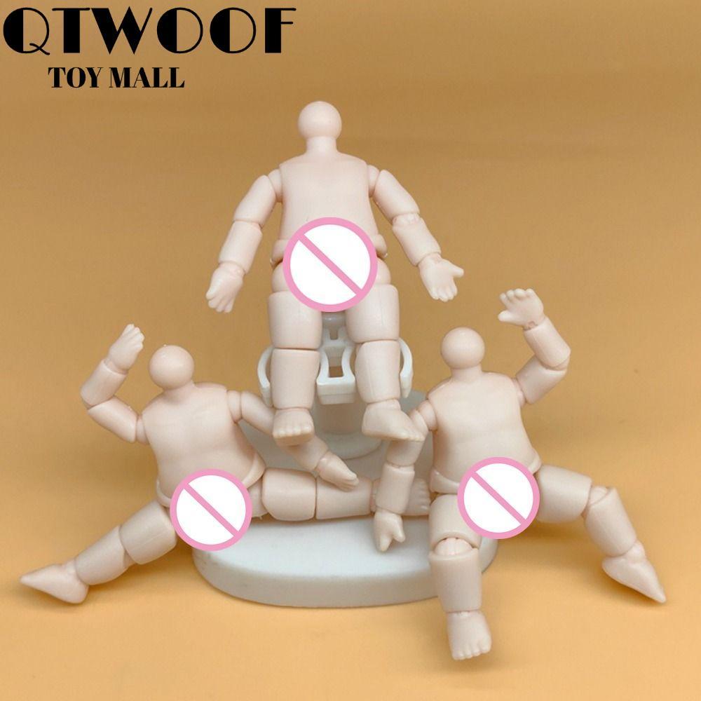 QTWOOF Cơ Thể Búp Bê, Búp Bê Anime PVC Hình Búp Bê, Bền Nhiều Khớp Chiều Cao 6,3 cm Thân Búp Bê BJD 