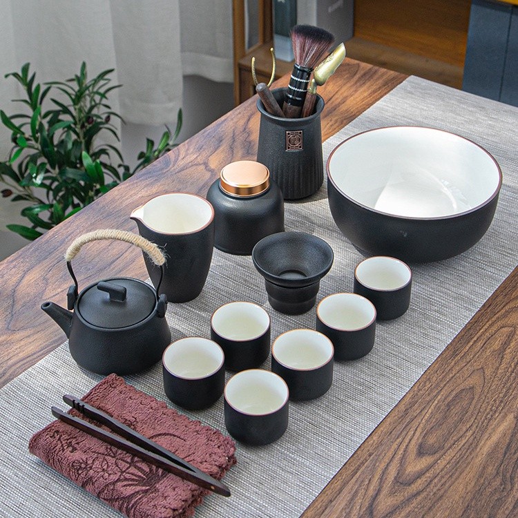 Bộ ấm chén pha trà cao cấp, bộ ấm trà có hộp và túi đựng làm quà, bộ ấm chén uống trà, bộ ấm trà