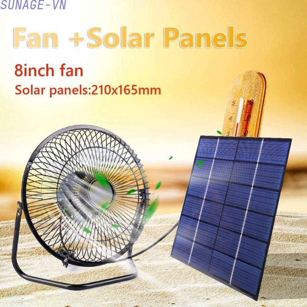 【SUNAGE】Solar Panel Fan 8 inch with USB Charging for Pets Cooling and Outdoor Activities【HOT Fashion