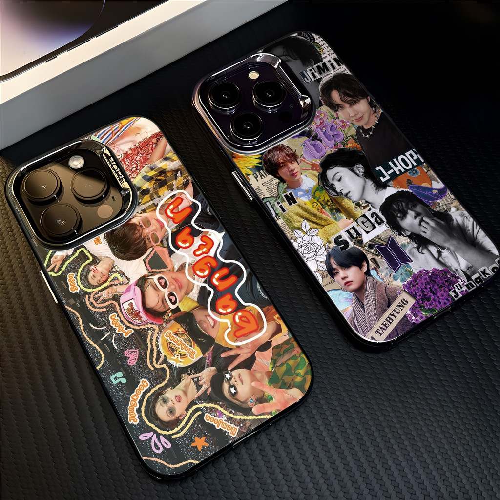 bt21 bt21 Ốp Lưng Cho VIVO Y28 Y20 Y03 Y16 Y21 Y15 Y17 Y12 Y12A Y02 V29 Mạ Thời Trang Kim Loại Thoán