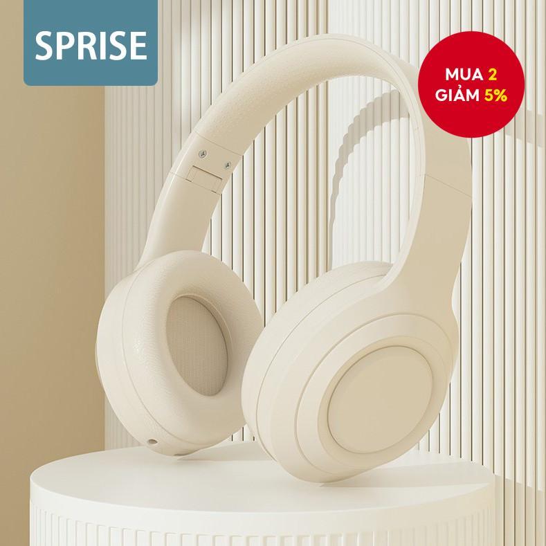 SPRISE DR58 Tai nghe không dây cao cấp Tai nghe đầy màu sắc Khử tiếng ồn Chơi game Âm nhạc có thể gập lại qua tai Tai nghe thể thao Chơi game có Mic
