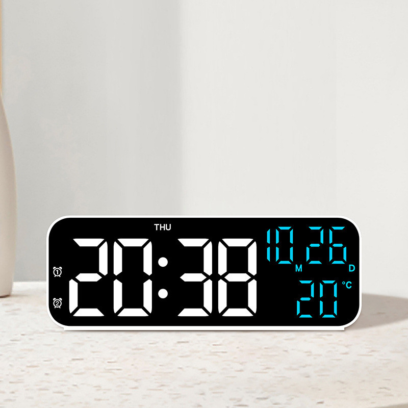 xinpin New electronic clock simple alarm clock multifunctional LED Clock with Multiple Alarms9Inch C