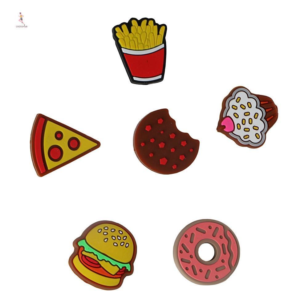 CROSS Tennis Vợt Giảm Chấn, Hamburger Cookie Tennis Vợt Rung, Dễ Thương Silcone Pizza Donut Vợt Giảm