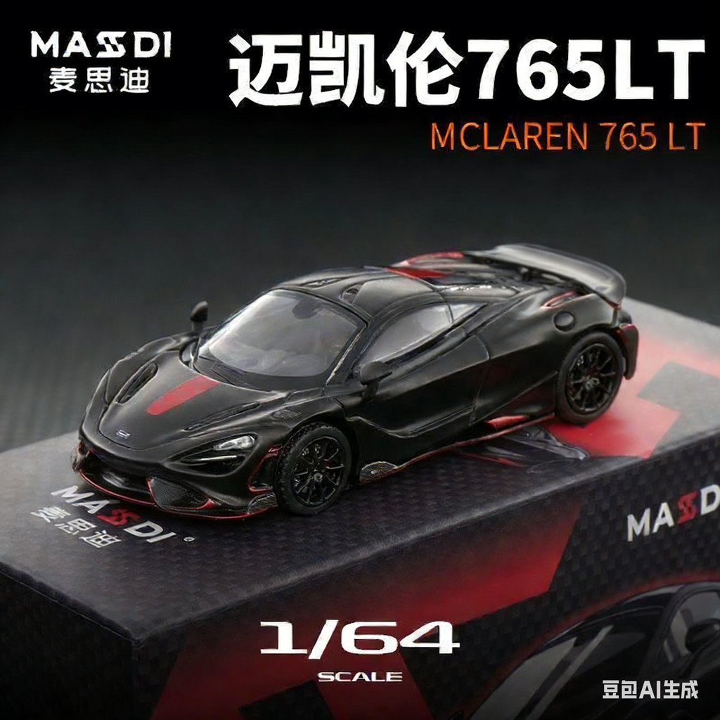 MASDI 1/64 McLaren 765LT Darth Vader Mô Hình Xe Mô Phỏng Quy Mô Nhỏ Hợp Kim Xe Ô Tô Mô Hình Trẻ Em B
